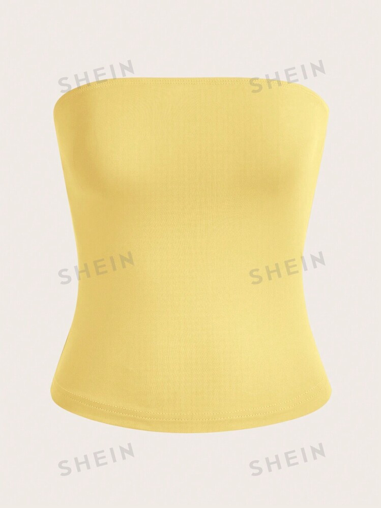 TrendsSHEIN EZwear Solid Tube Top | SHEIN