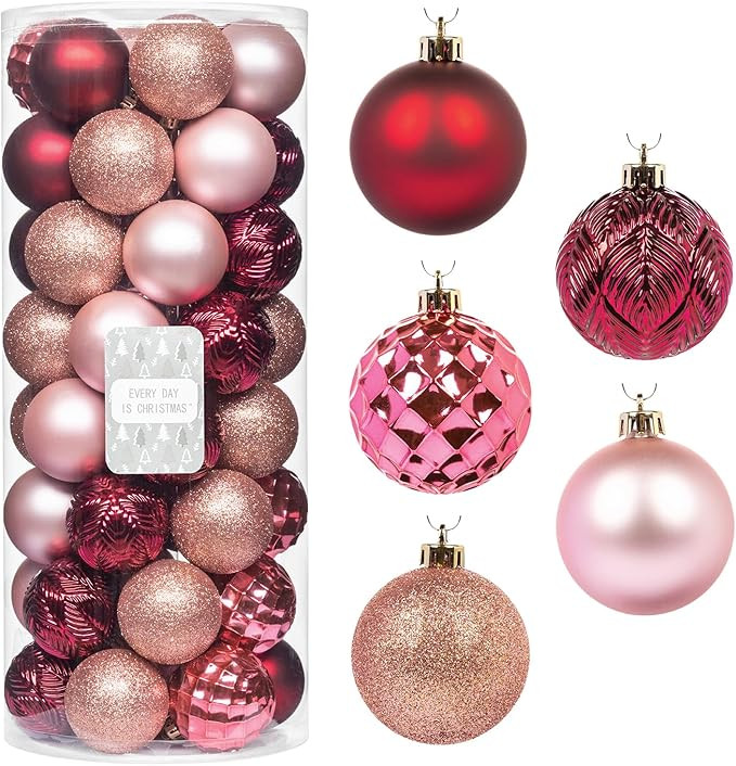 Every Day is Christmas Ornaments, Shatterproof Christmas Tree Ornament Set, Christmas Balls Decor... | Amazon (US)