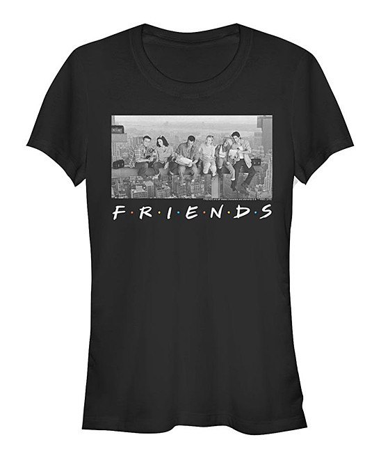 Friends Women's Tee Shirts BLACK - Friends Black Skyline Tee - Women | Zulily