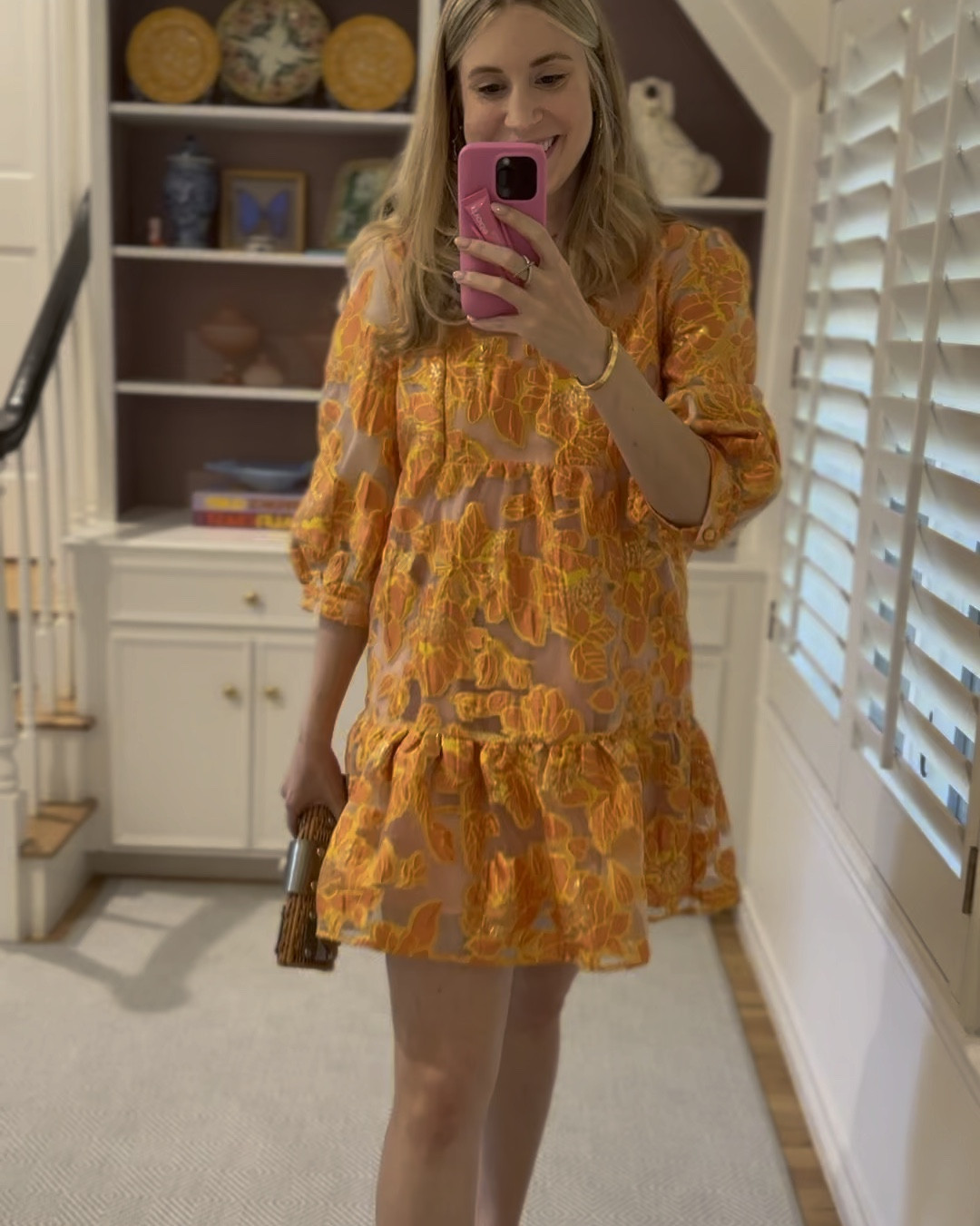 Went to the new opening of the Abbey Glass store last night in Dallas and it was a blast! I wore this beautiful dress by her and was perfect for after baby and would be beautiful for a fun shower or party! I’m excited to wear it again to another event I have next week and loved styling it with gold shoes & my Kate spade straw clutch I’ve had since high school! 🧡

#LTKStyleTip #LTKParties