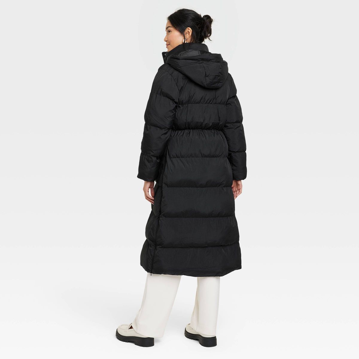 Women's Relaxed Duvet Puffer Jacket - A New Day™ Black L | Target