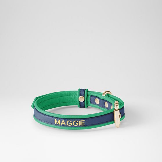 Two-Color Leather Dog Collar | Mark and Graham