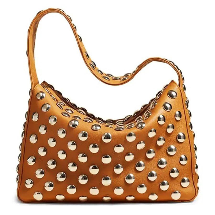 Studded Handbag for Women - Black Punk Shoulder Bag 90s 2000s Vegan Fall Fashion Trendy Purse | Amazon (US)