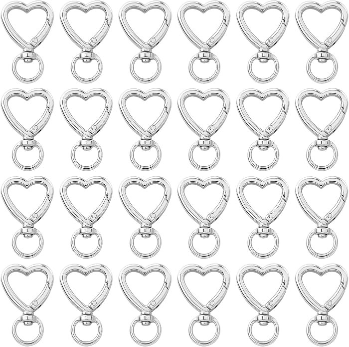 Heart Keychain Clip Keychain Ring Hooks Cute Heart Carabiner Clasp for Key | Amazon (US)