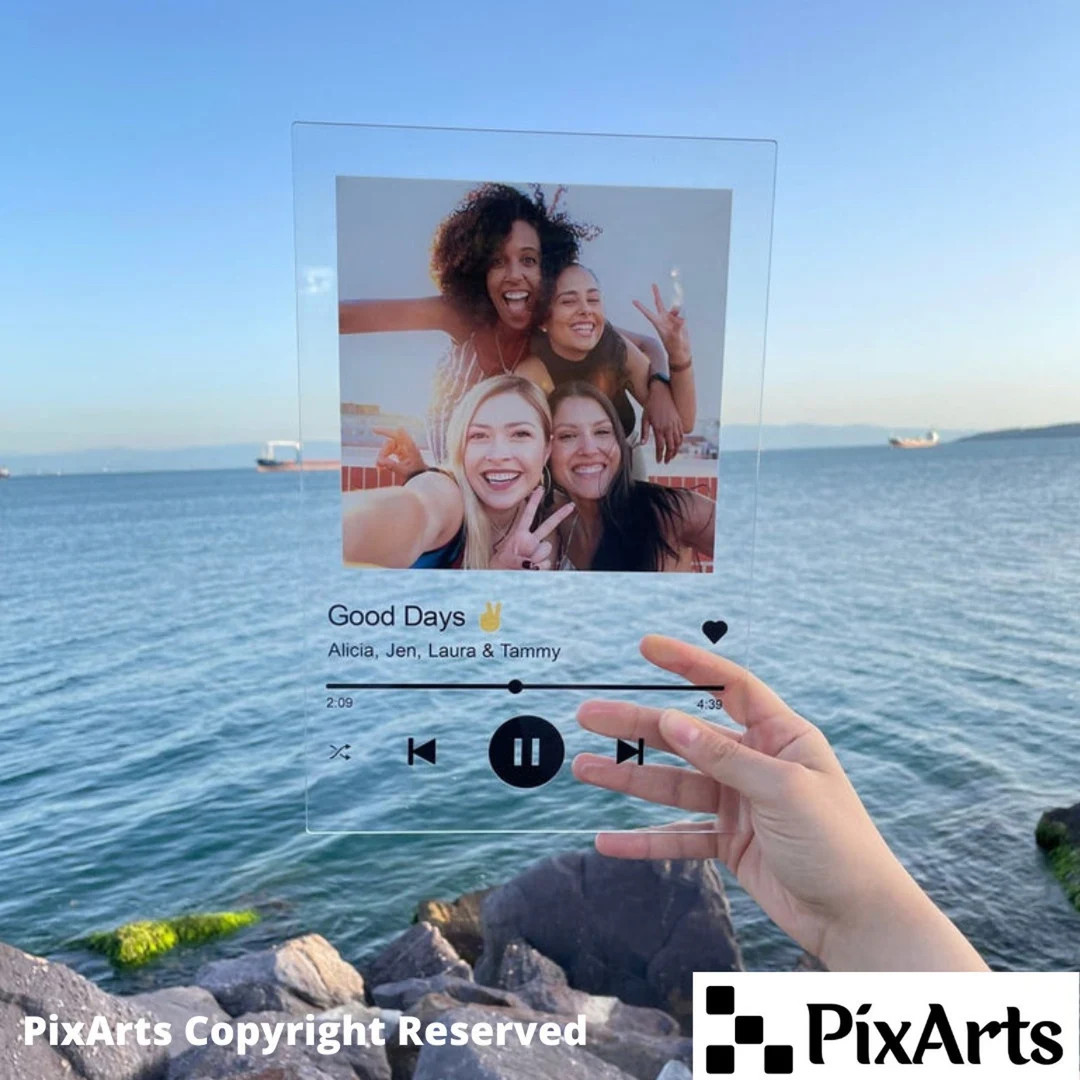 Best Friend Birthday Gifts Personalized Song Plaque Glass Art - Etsy | Etsy (US)