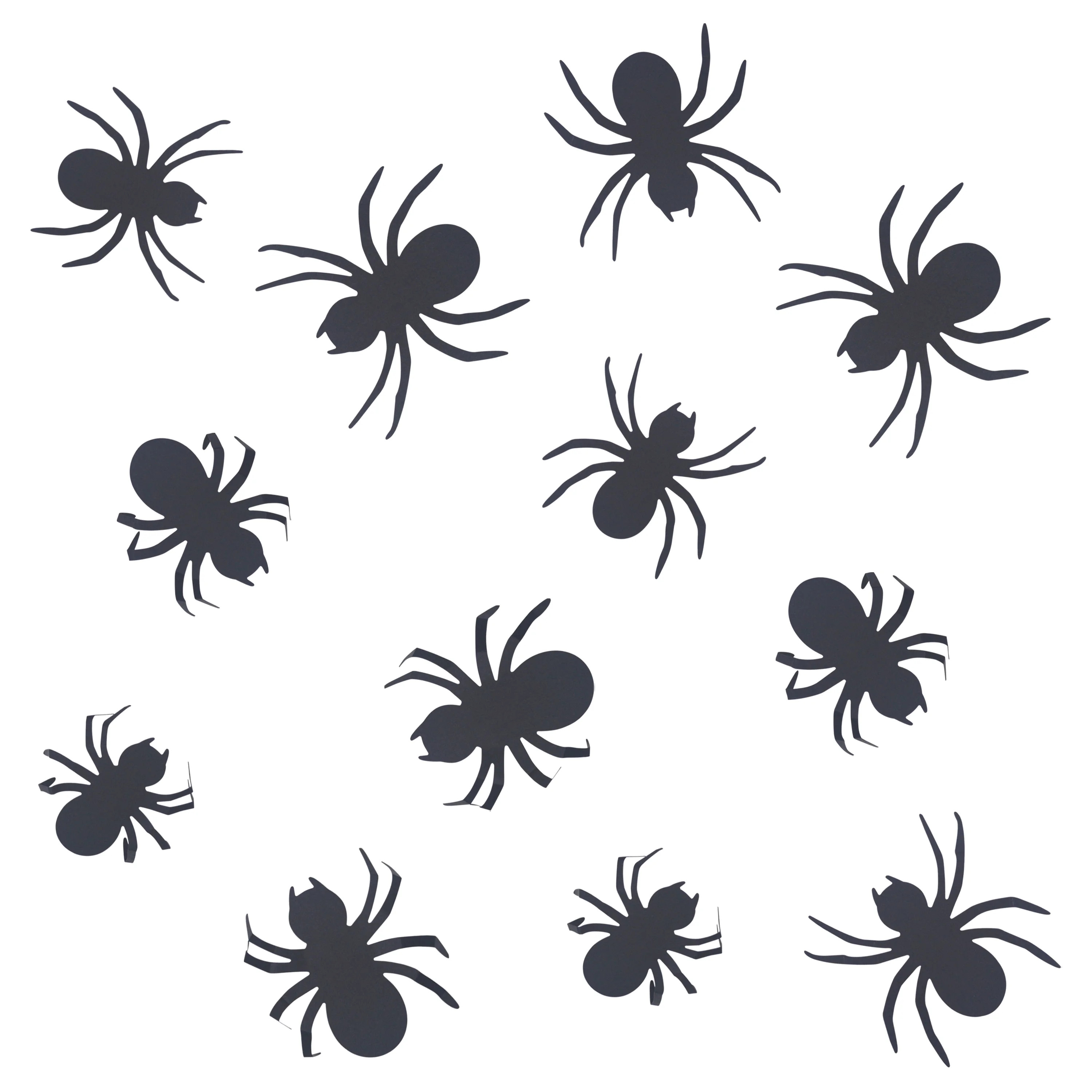 Cutout Spiders Decor, Black, 12 Count, Halloween by Way To Celebrate | Walmart (US)
