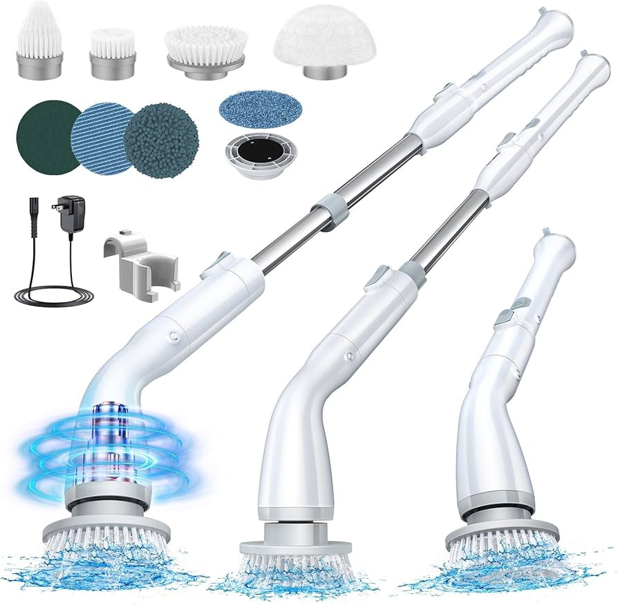 LABIGO Electric Spin Scrubber LA1 Pro, Cordless Spin Scrubber with 7 Replaceable Brush Heads and ... | Amazon (US)