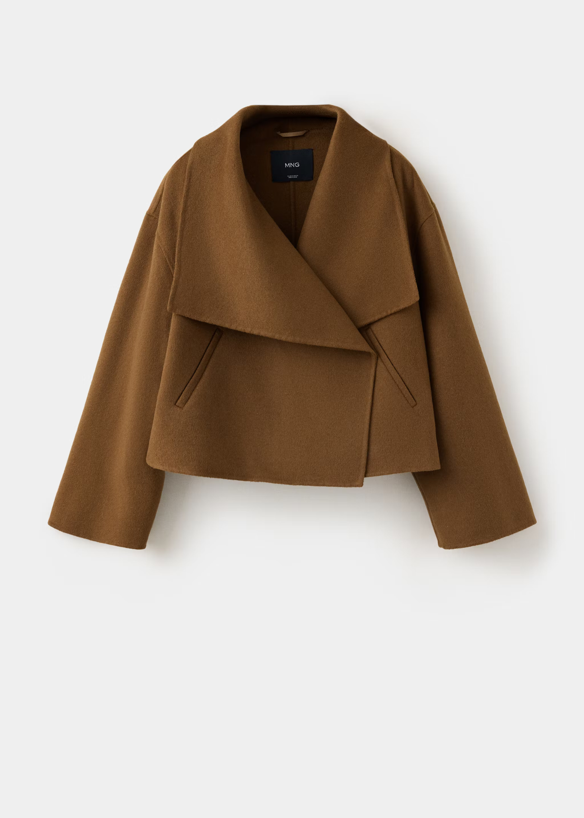 Wool-blend jacket with lapels medium brown - Women - M - MANGO | Mango (US/MX/AU)