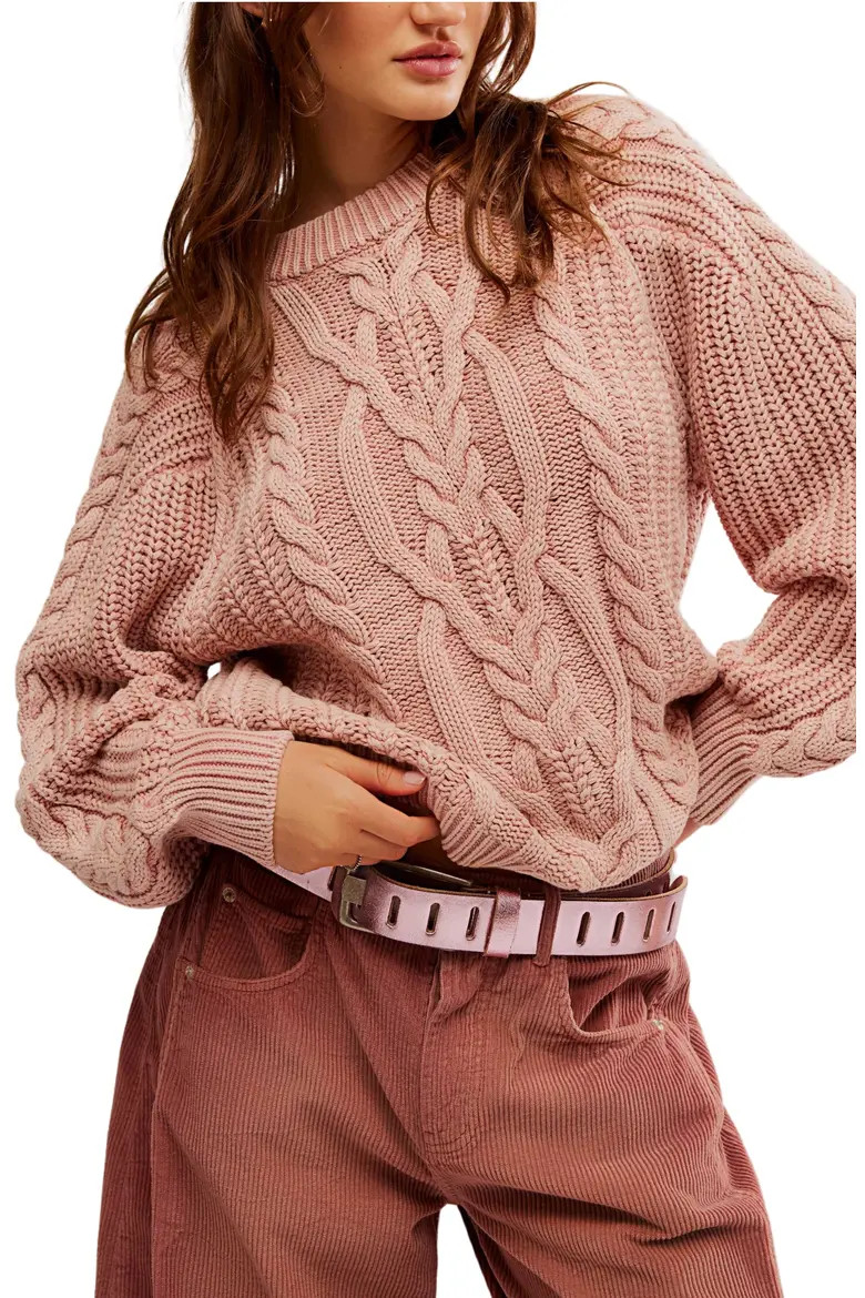 Frankie Cable Cotton Sweater (Women) | Nordstrom | Nordstrom