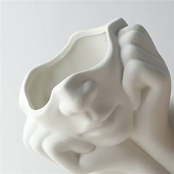Ceramic Face Vase,Body Vase Female Form,White Ceramic Vase,Unique Modern Minimalism Nordic Flower... | Amazon (US)
