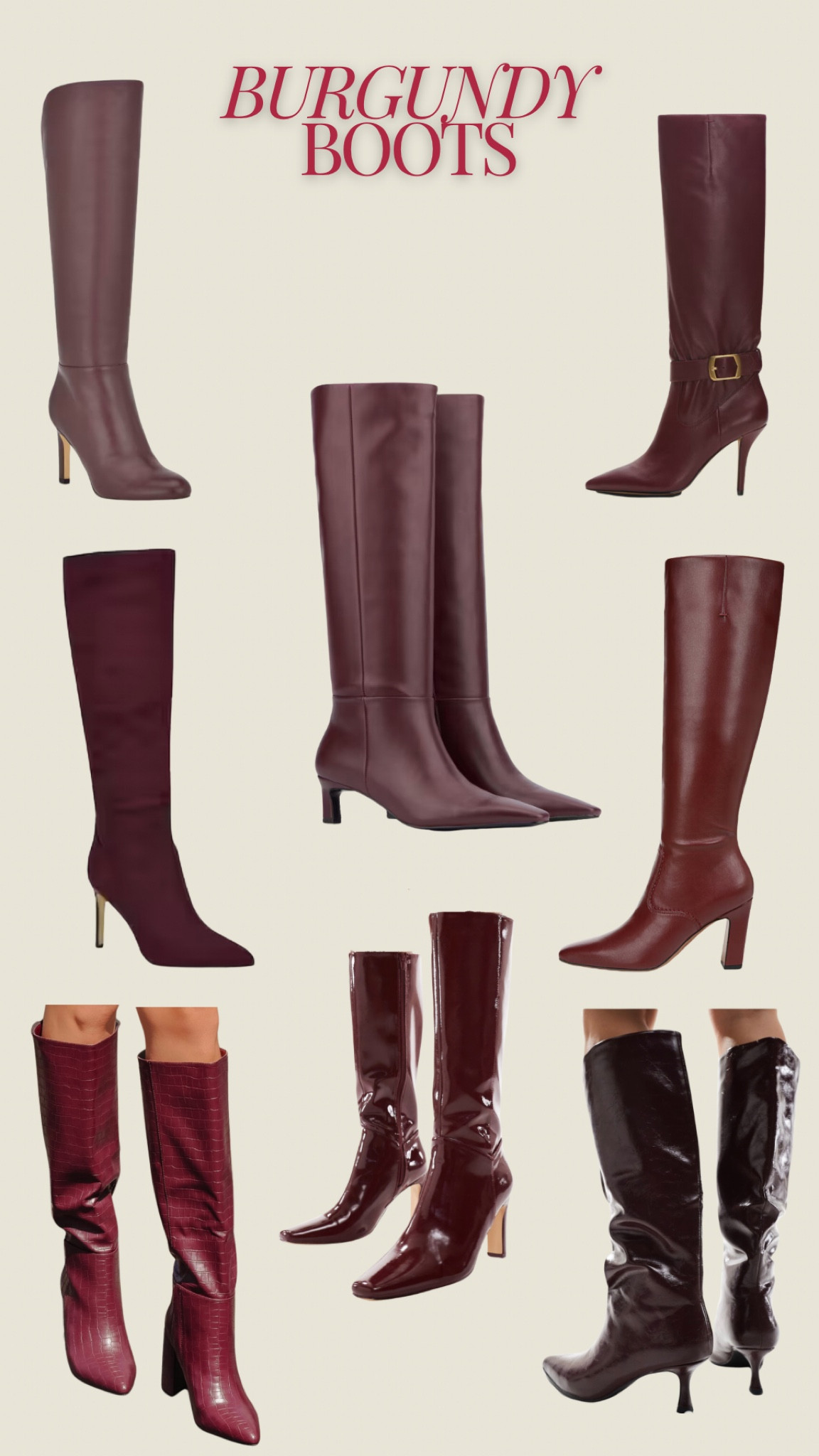 The cutest burgundy knee high boots for fall ♥️

#LTKFindsUnder100 #LTKShoeCrush #LTKSeasonal