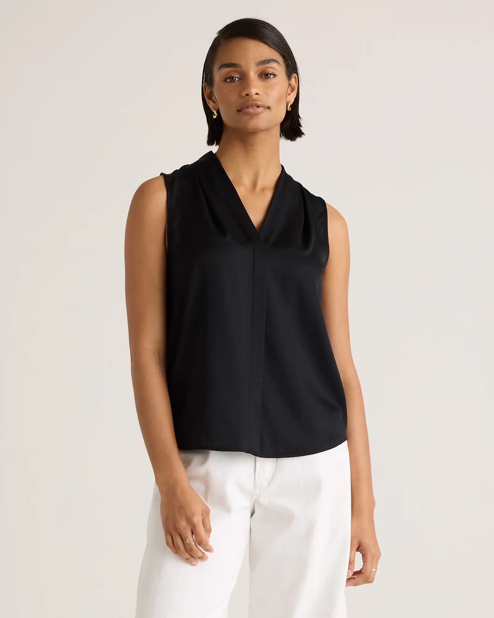 Washable Stretch Silk Sleeveless Blouse | Quince