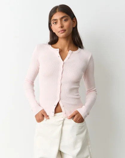 Rib Button Up Knit Cardigan | Glassons (Australia)