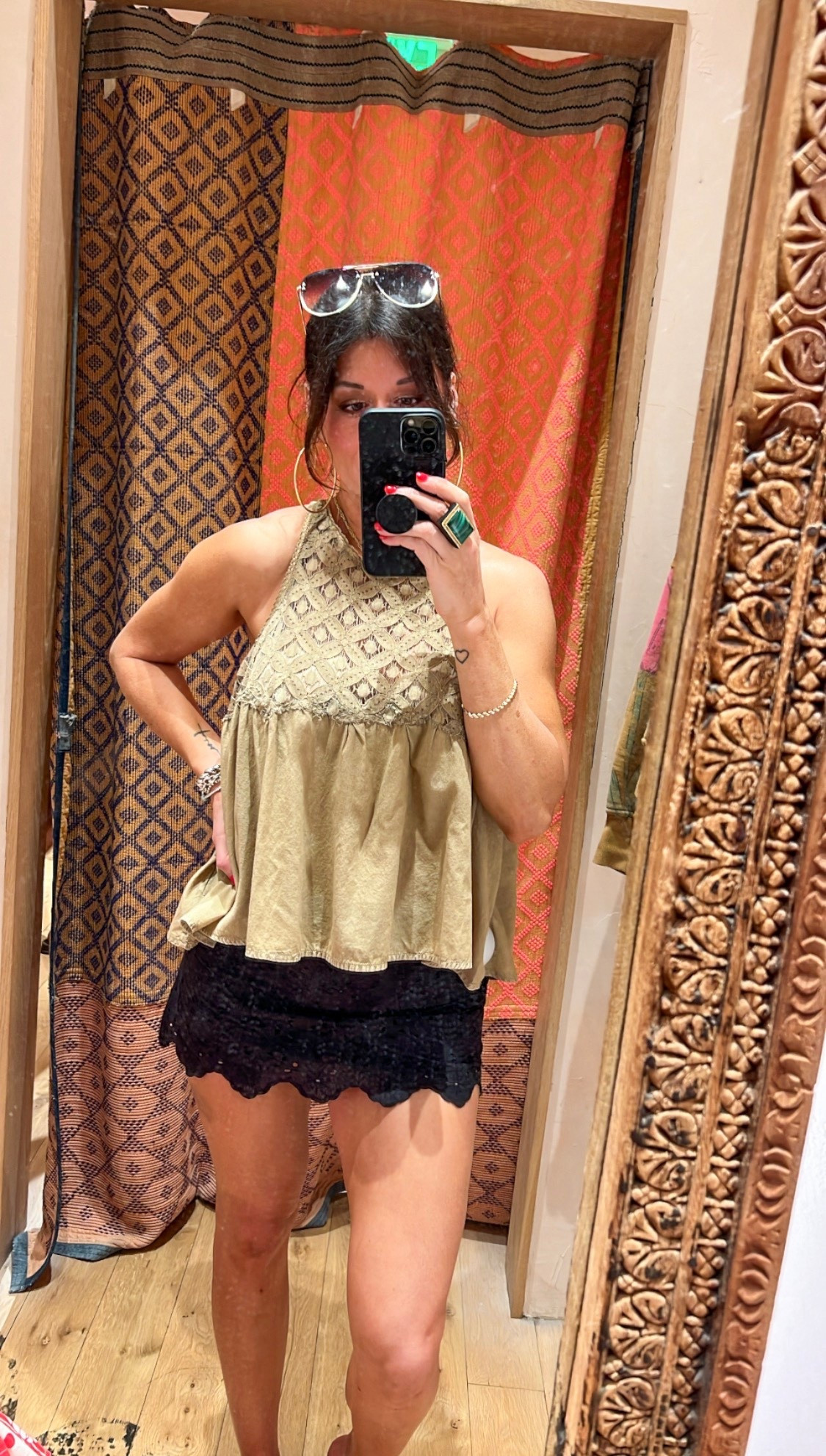 Free People tank, wearing size small  