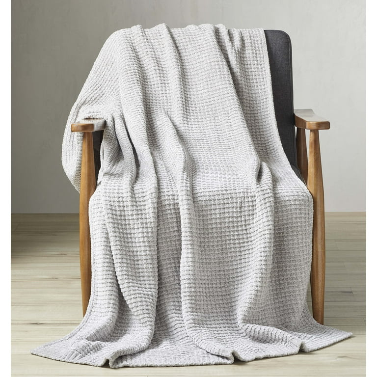 Better Homes & Gardens, Polyester, Machine Washable, Luxe Chenille Throw, 50” x 72”, Gray | Walmart (US)