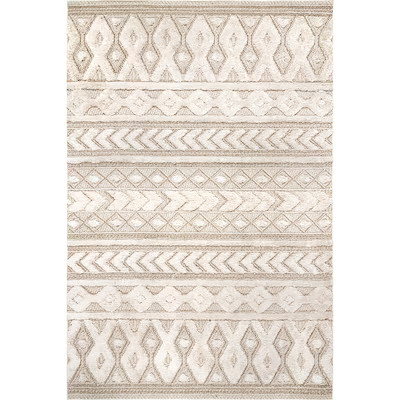 nuLOOM Bennett 8 x 10 Beige Indoor Geometric Area Rug | Lowe's