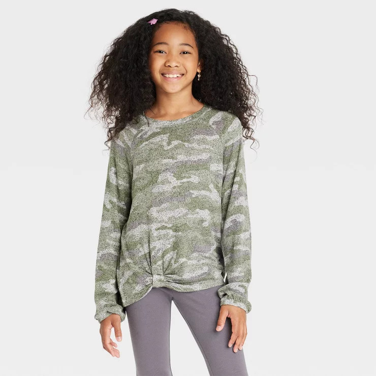 Girls' Cozy Pullover Shirt - Cat & Jack™ | Target