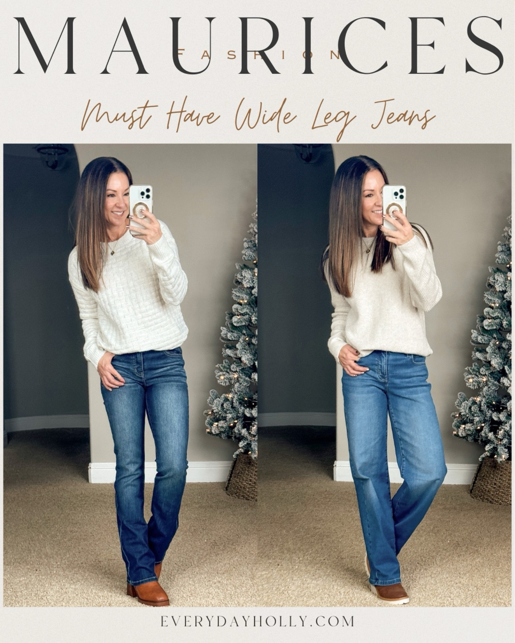 💥Sale ‼️ save 50% on both pairs of boots and 35% off clothing! I found THE perfect pair of wide leg jeans from @maurices !! They come in 5 length options 🙀 extra short - extra long lengths in sizes 0-18!  Ana, they are so cute, extremely comfy, flattering & on trend! 💯

For reference: I’m 5’1”, 110lbs
Sweater XS
Mid rise Wide leg Jeans 0 short
Boots TTS 
Linked similar bootcut jeans 

Fall transition | denim trends | wide leg jeans | petite friendly jeans | Mom style | Fall outfits | Fall fashion trends | casual fall style | Everyday style | Capsule wardrobe | sweater weather  |Chelsea boots  | fall boots | Neutral sweater | comfy style | easy outfits | teacher outfit | workwear jeans | 

#LTKstyletip #LTKsalealert #LTKover40