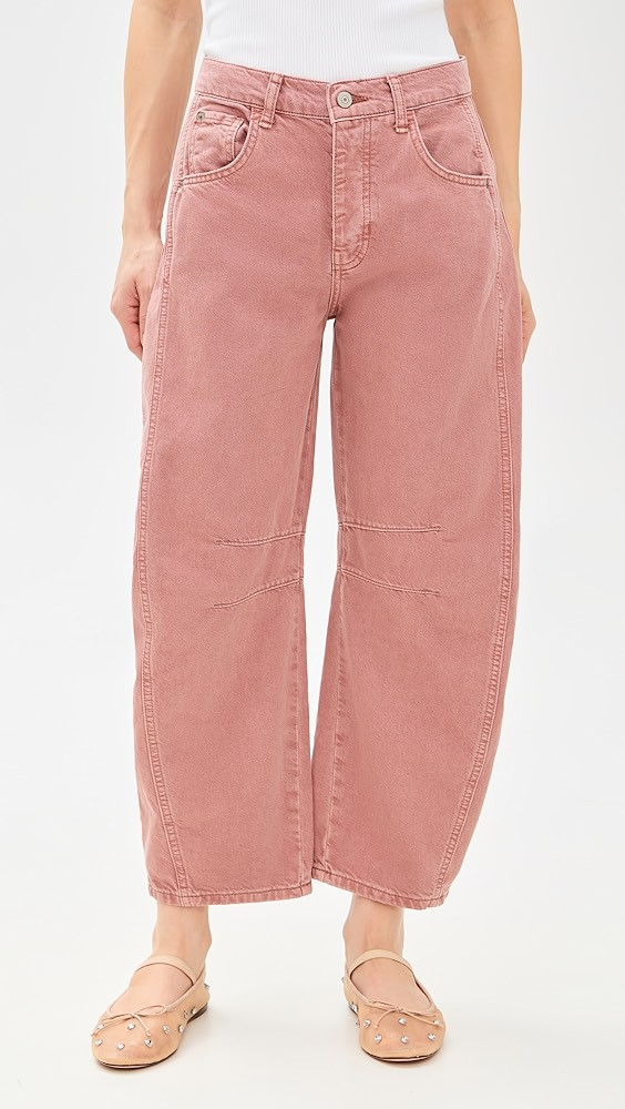 Free People Good Luck Mid Rise Barrel Jeans | Shopbop | Shopbop