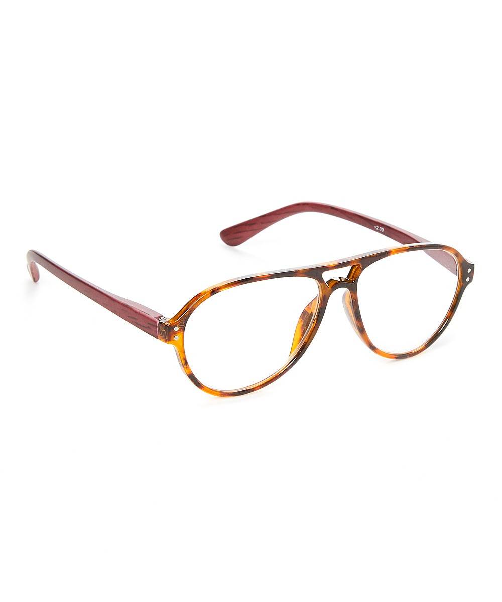 Bevi Reading Glasses TORTOISE - Tortoise Aviator Readers | Zulily