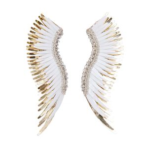 Madeline Earrings White/Gold | Mignonne Gavigan