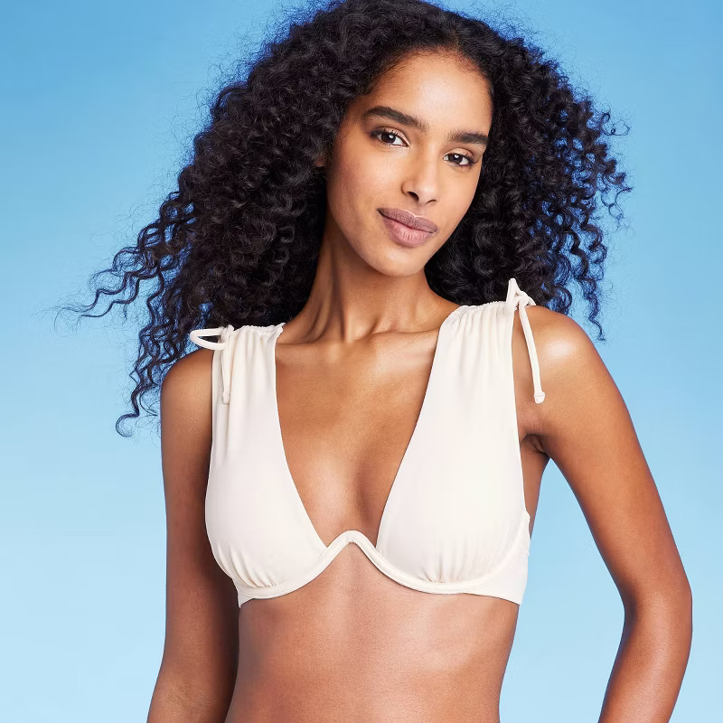 Women's Underwire Tunneled Shoulder Tie Bikini Top - Shade & Shore™ | Target