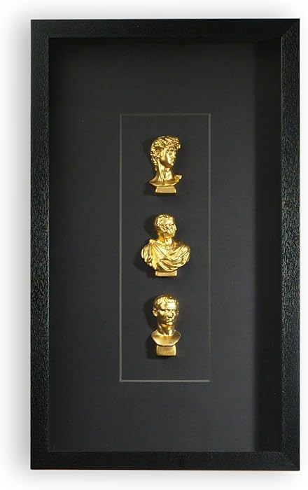 Wall Art Living Room Sculptures Framed Wall Decor Bedroom Metal Statue Brass Dark Academia Vintag... | Amazon (US)