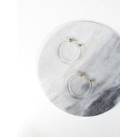 Vintage Clear Lucite Hoop Earrings, Hoop, Pierced Stud Hoops, Stainless Steel Earrings | Etsy (US)