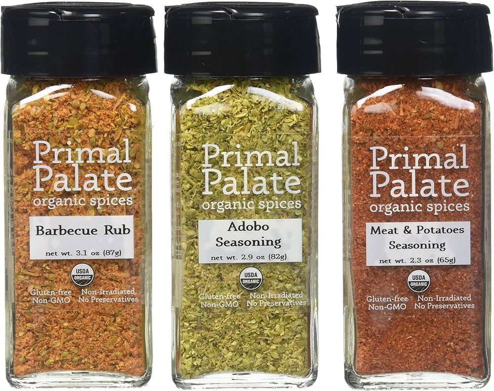 Primal Palate Organic Spices - Signature Blends 3-Bottle Gift Set | Amazon (US)