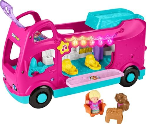 Fisher-Price Little People Toddler Toy Barbie Dreamcamper RV Playset with Music Lights & Figures ... | Amazon (US)