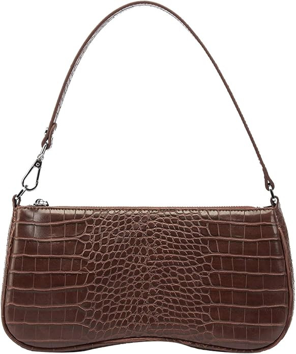 JW PEI 90s Shoulder Bag for Women Vegan Leather Crocodile Purse Classic Clutch Handbag | Amazon (US)