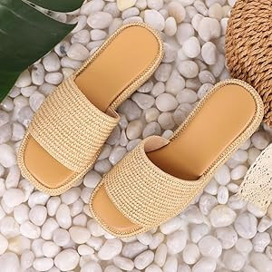 Platform Sandals for Women Espadrille Sandals Wedge Sandals for Women Cute Beach Straw Raffia San... | Amazon (US)