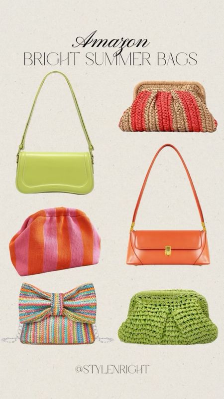Amazon Bags | Bright Bags | Summer Bags | Amazon Fashion | Summer Finds 

#LTKItBag #LTKSeasonal #LTKStyleTip