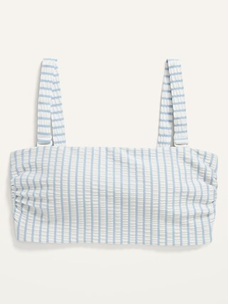 Striped Seersucker Bandeau Swim Top for Women | Old Navy (US)