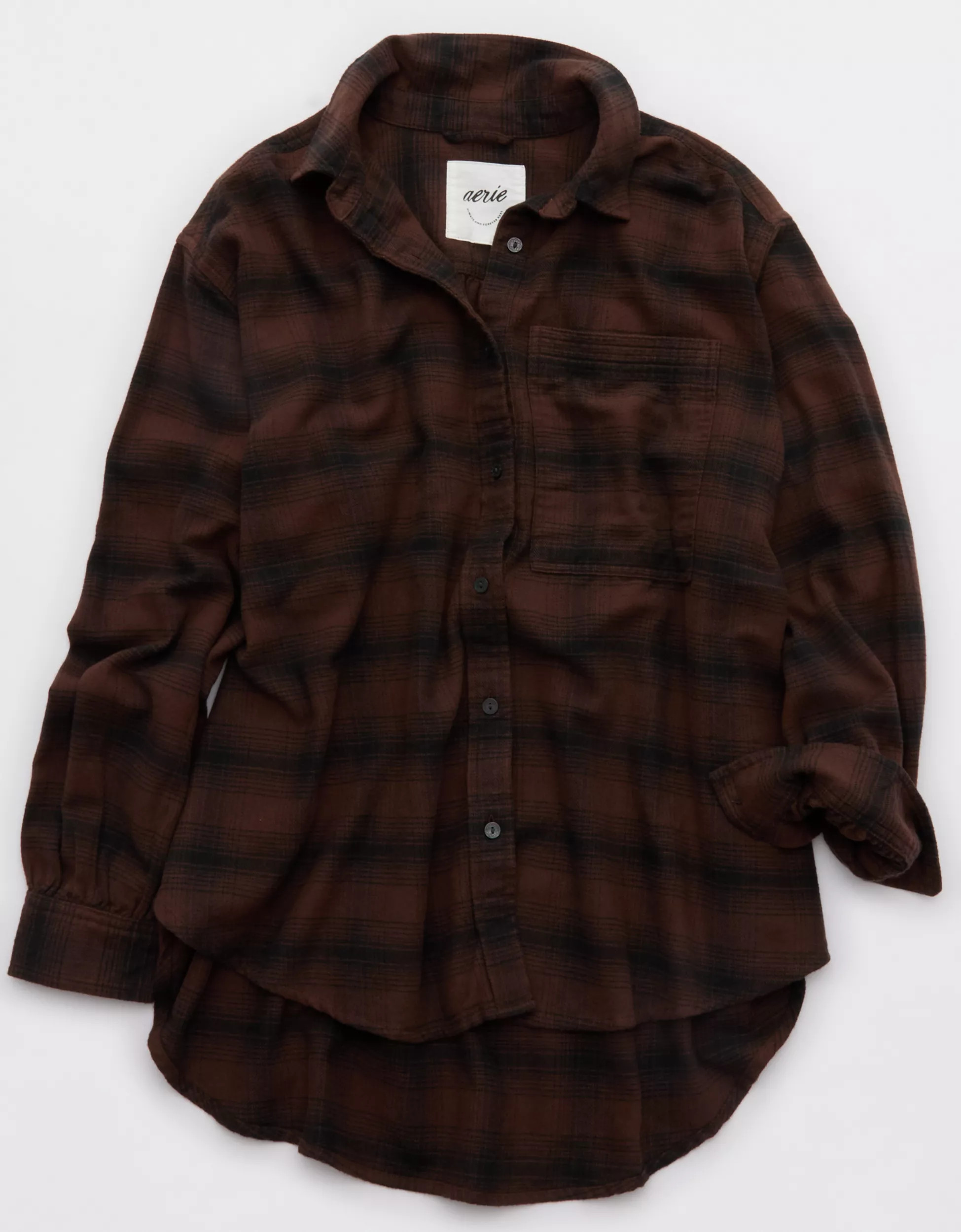 Aerie Anytime Fave Flannel Button Down Shirt | Aerie