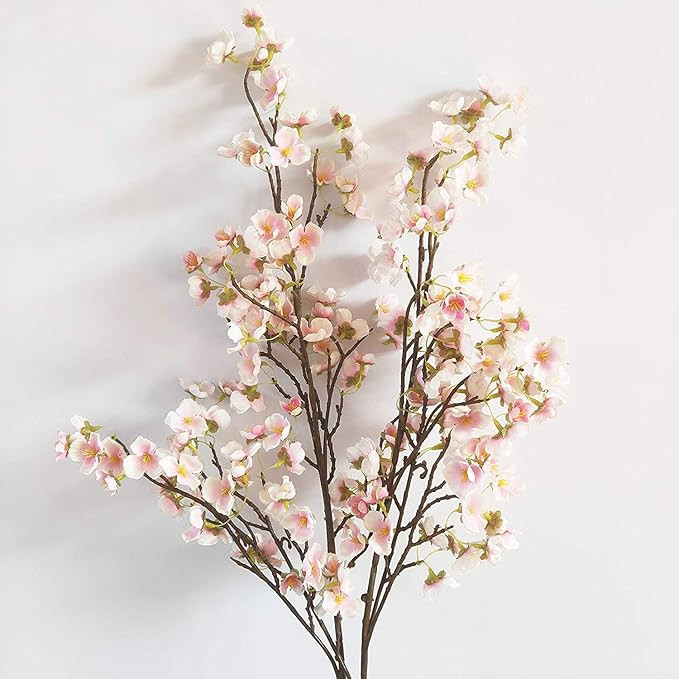 NOLAST 2 Pack 37" Long of Plum Blossom Artificial Flowers Fake Flower Cherry Blossom for Home Wed... | Amazon (US)