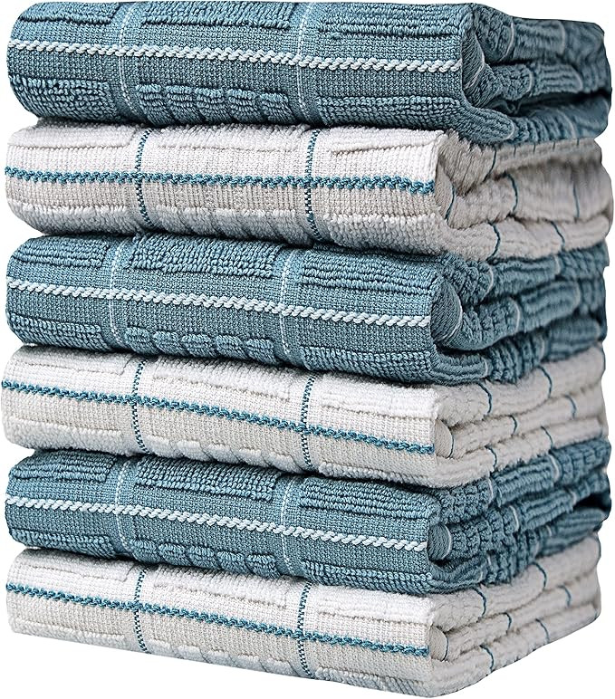 Premium Cotton Kitchen Towels (16" x 26") | Absorbent Dish Towels | 435 GSM Cotton Tea Towels | K... | Amazon (US)