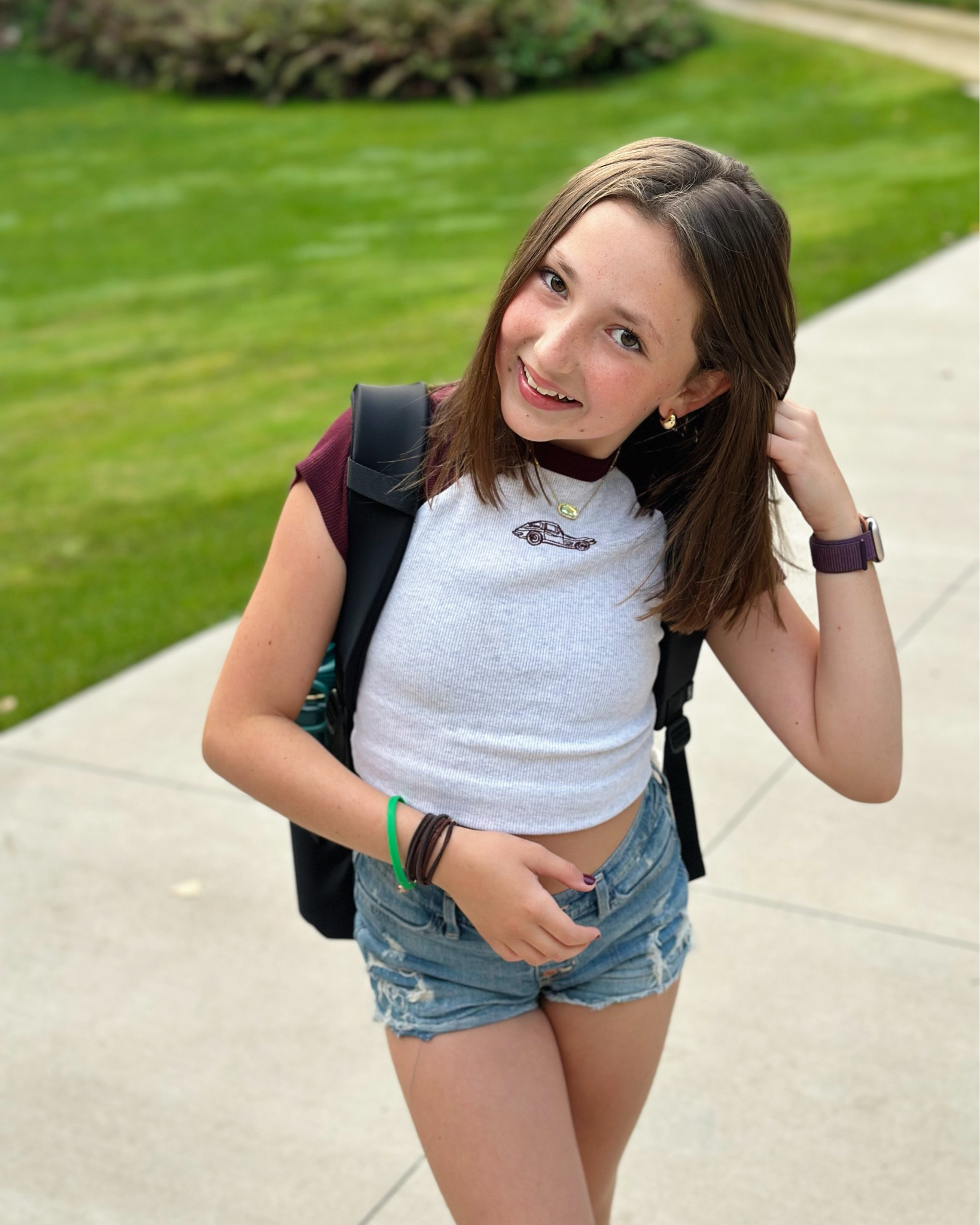 First day of middle school outfit ✨ My daughter’s wearing the cutest ribbed take on a baseball tee (she’s in an XS at age 11) paired with her new Lululemon backpack + water bottle. This is actually our second Lululemon backpack — not because the first wore out (it’s still in great shape after years of daily use!) but because someone needed a new color for middle school. Honestly, it’s the best backpack we’ve ever owned, and she’s hard on backpacks.

We added a few accessories to complete the look — new earrings, a classic Kendra Scott necklace, and of course, a Touchland sanitizer clipped to her bag.

#BackToSchoolOutfit #TweenStyleInspo #TweenBackToSchool #FirstDayOfSchoolStyle #MiddleSchoolStyle #TweenOutfitIdeas #TweenWardrobe #TweenAccessories #TweenOOTD #GirlsBackToSchoolStyle #MiddleSchoolFashion #TweenFirstDayLook #LululemonBackpack #TweenBackpack #KendraScottNecklace #Touchland #BackToSchoolStyle #TweenFashionFinds #TweenSchoolStyle


#LTKKids #LTKFamily #LTKFindsUnder50