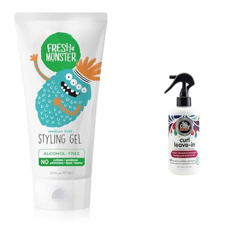 Fresh Monster Kids Hair Gel (6oz) & So Cozy Leave-In Conditioner for Curly Hair (8oz) - Kids Hair Care Bundle | Amazon (US)