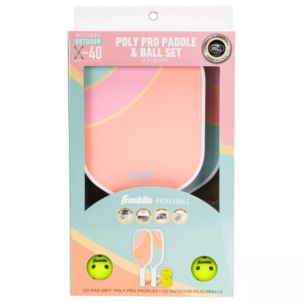 Franklin Sports 2 Player Poly Pro Pickleball Set with Balls | Target