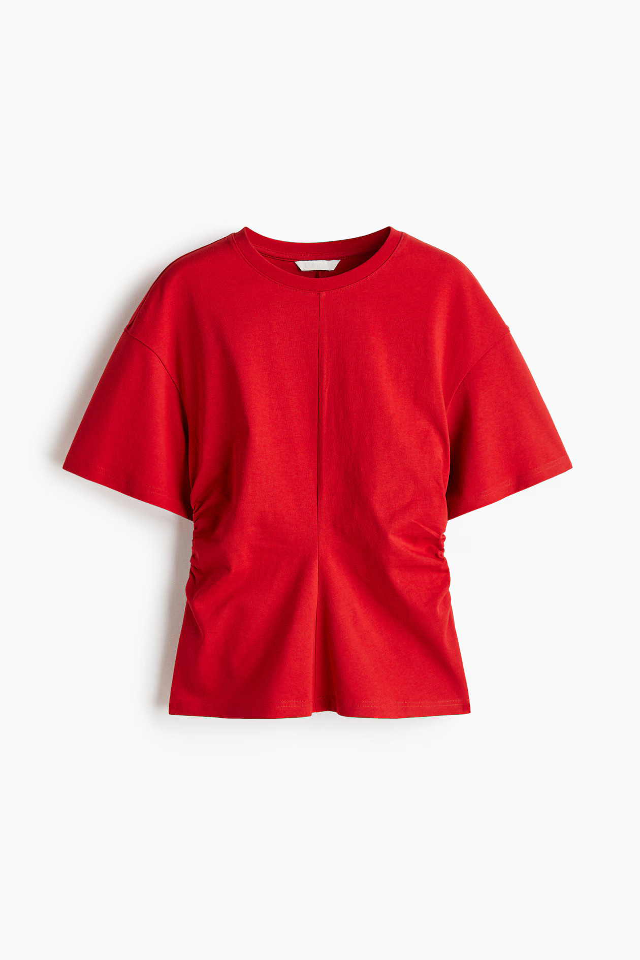 T-Shirt with Defined Waist - Red - Ladies | H&M US | H&M (US + CA)