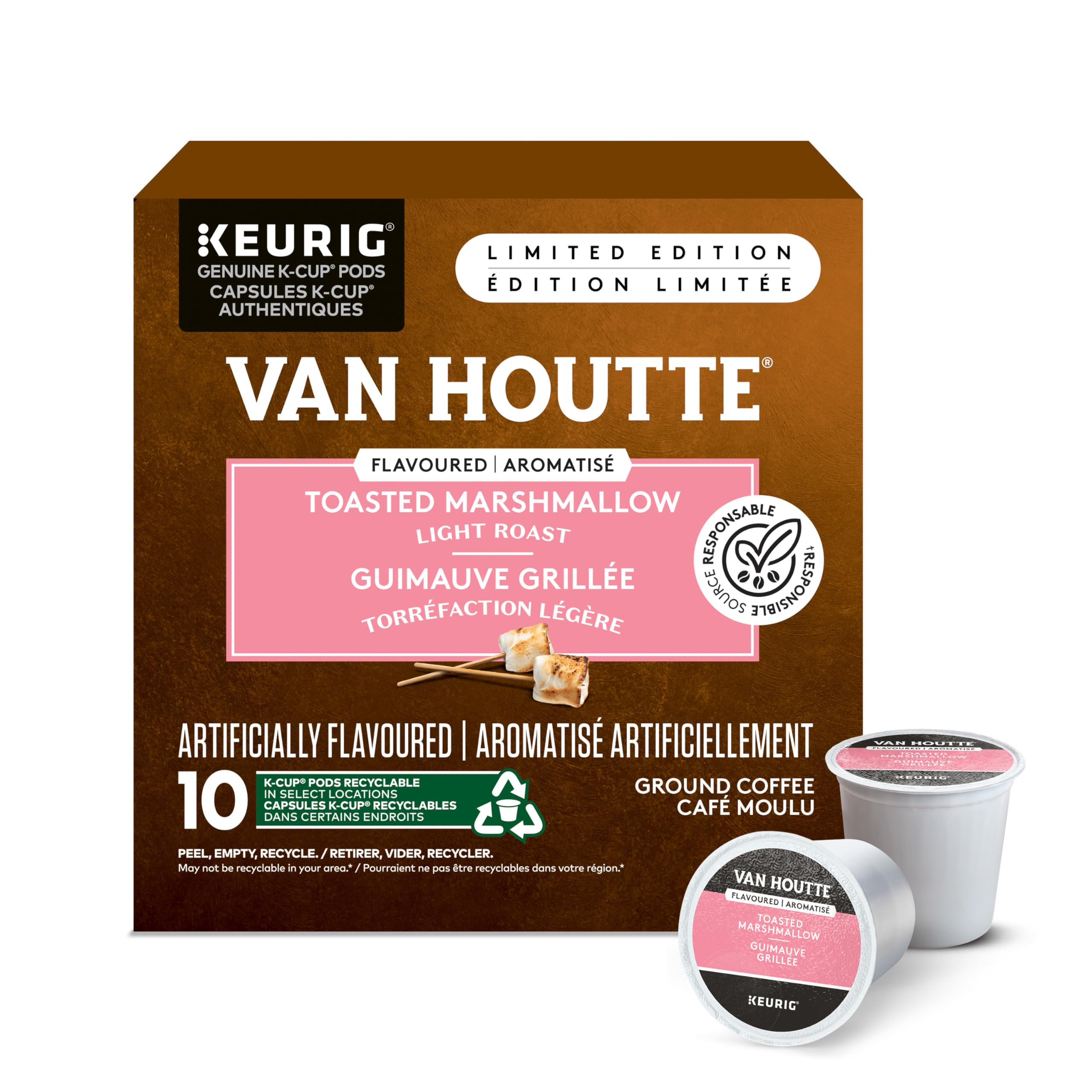 Van Houtte Toasted Marshmallow, Light Roast, K-Cup Coffee Pods, 10 Count | Amazon (CA)