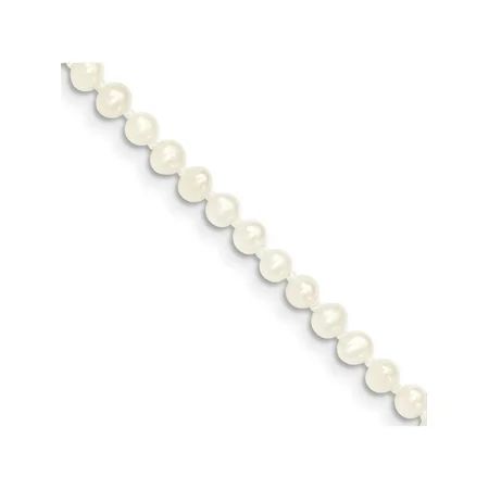 14k Yellow Gold 3-4mm FW Cultured Pearl White Necklace | Walmart (US)