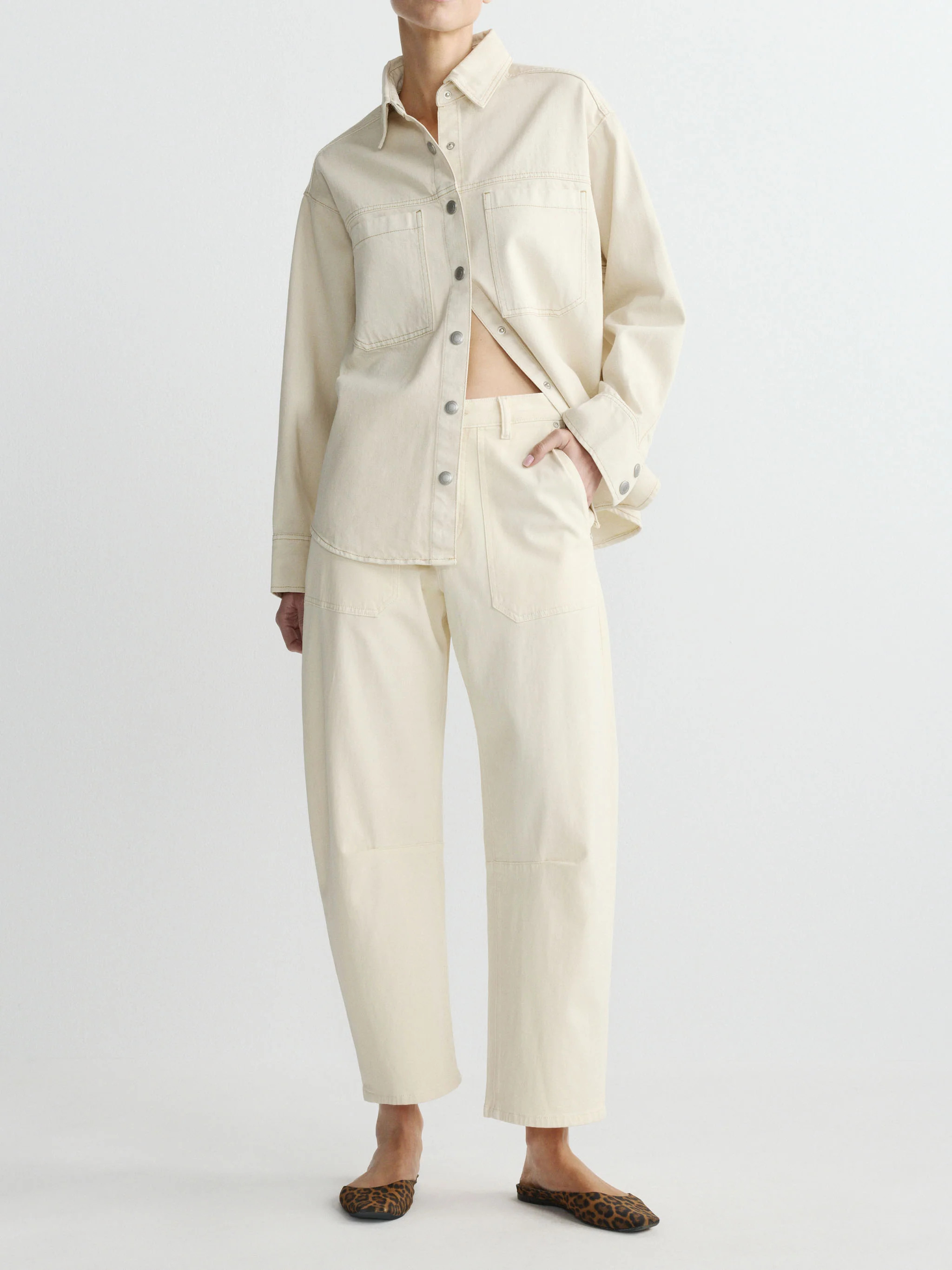 Bilie Easy Barrel High Rise 26" Pants | Crema | DL 1961 Women
