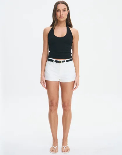 Mid Rise Denim Mini Short in Milk | Glassons AU | Glassons (Australia)
