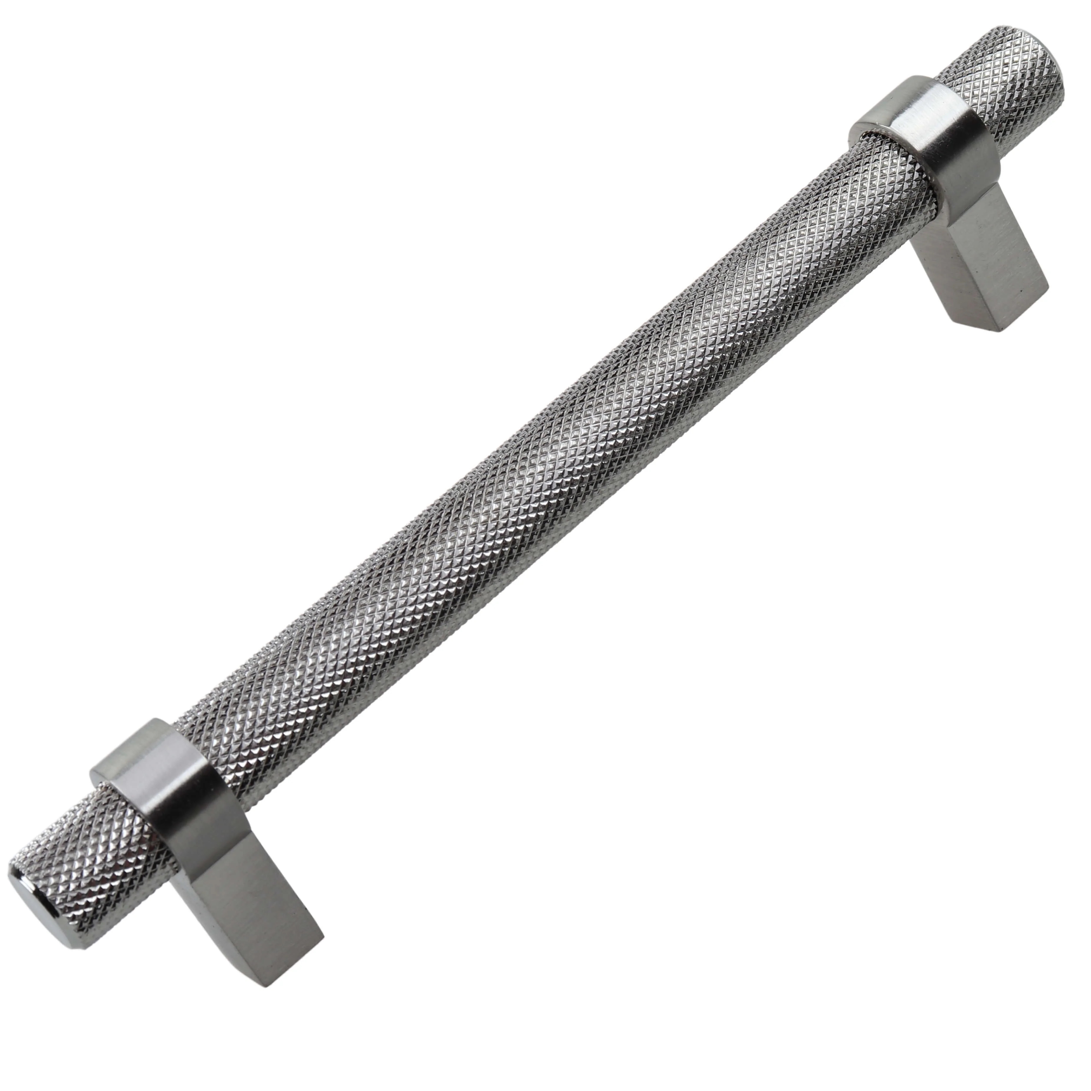 5 in. Screw Center Knurled Euro Solid Steel Bar Pull | Walmart (US)