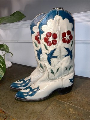 Vintage ACME Leather Bluebird GENE AUTRY Style Cowgirl Boots Size 7 | eBay US