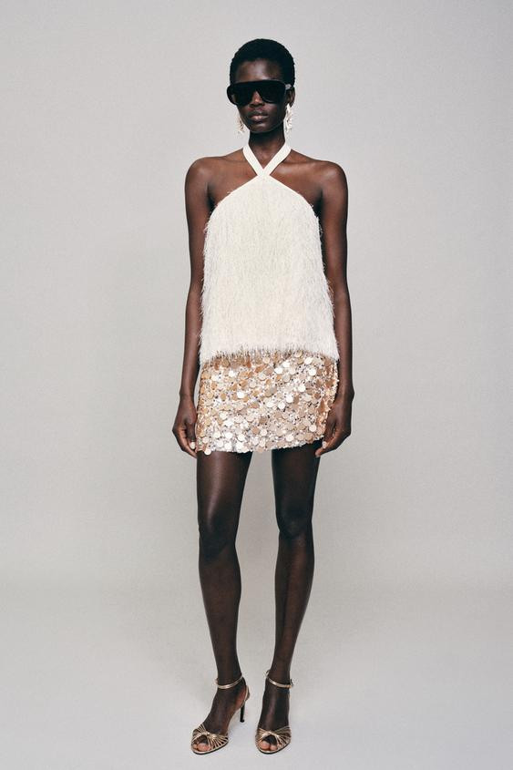 SEQUIN MINI SKIRT | Zara US