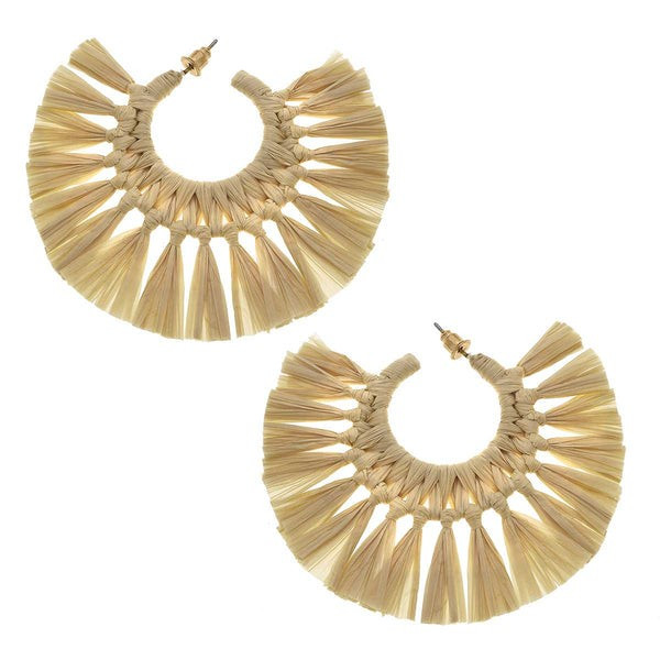 Teagan Statement Earrings in Natural | CANVAS