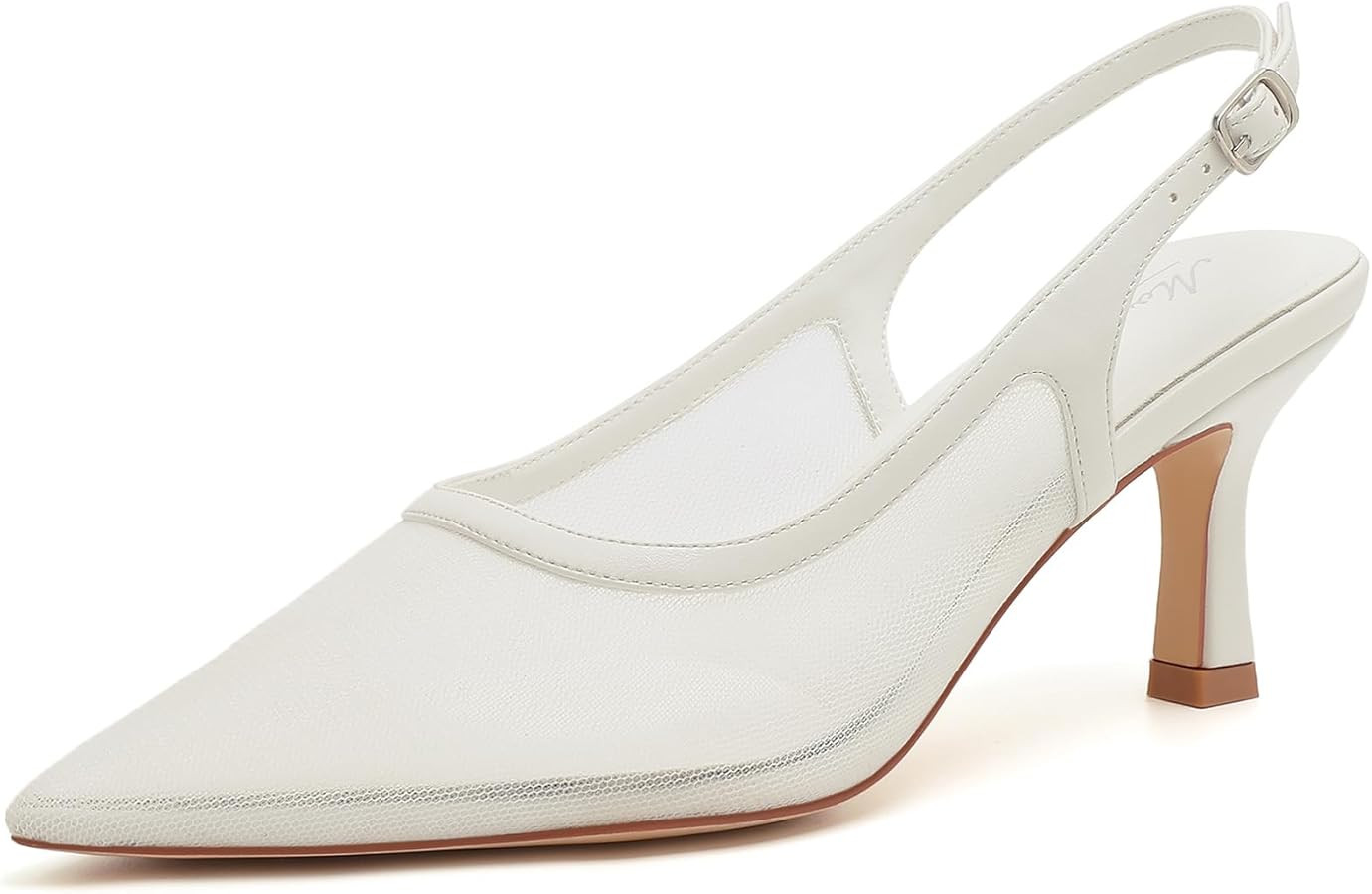 Mostrin Kitten Heels for Women Slingback Pointed Closed Toe Heels Women's Pumps Shoes for Wedding... | Amazon (US)